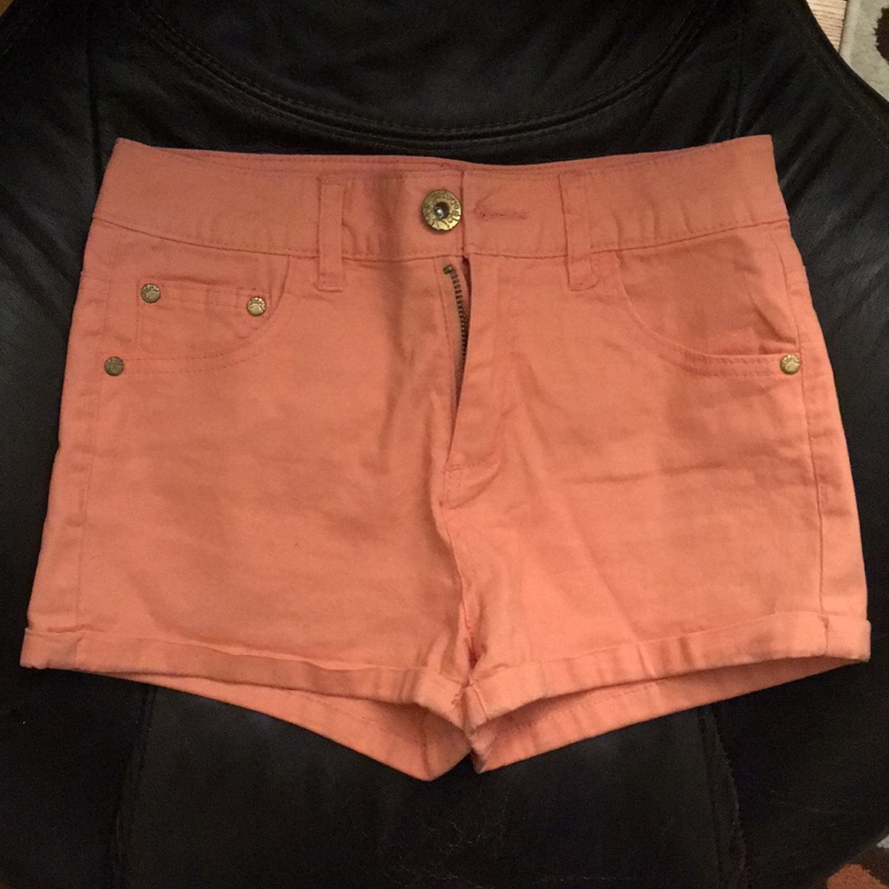 Coral shorts, size 2